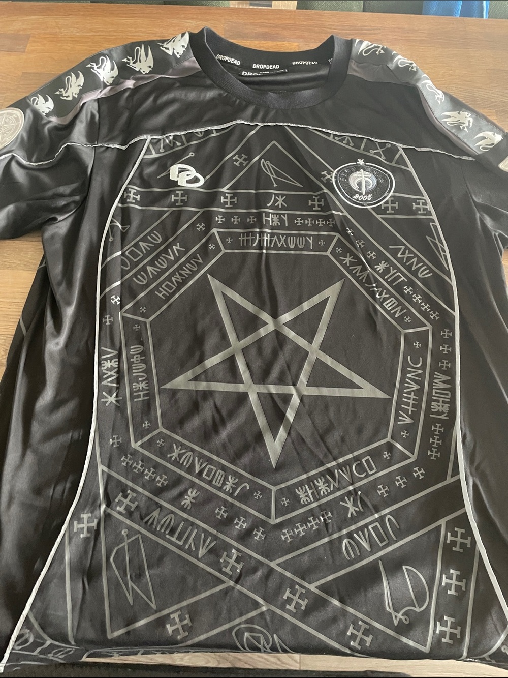 Black Graphic Long-Sleeve Shirt